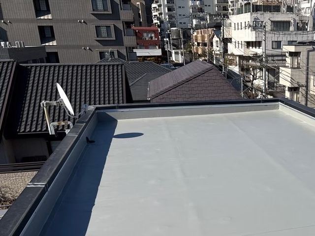 渋谷区　Mアパート屋上の塩ビシート防水
